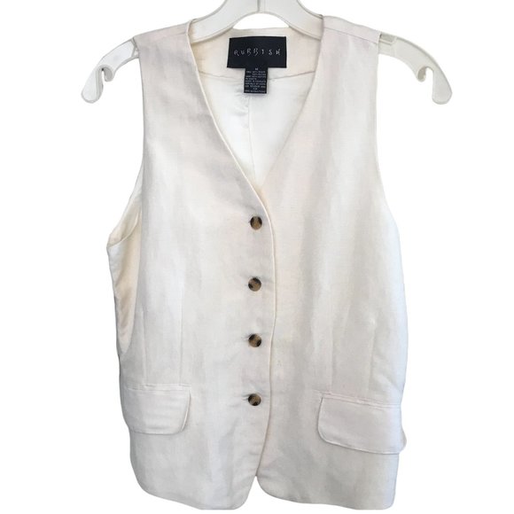 Adorable Rayon Vest, Fabulous Color of Linen! - Picture 1 of 14